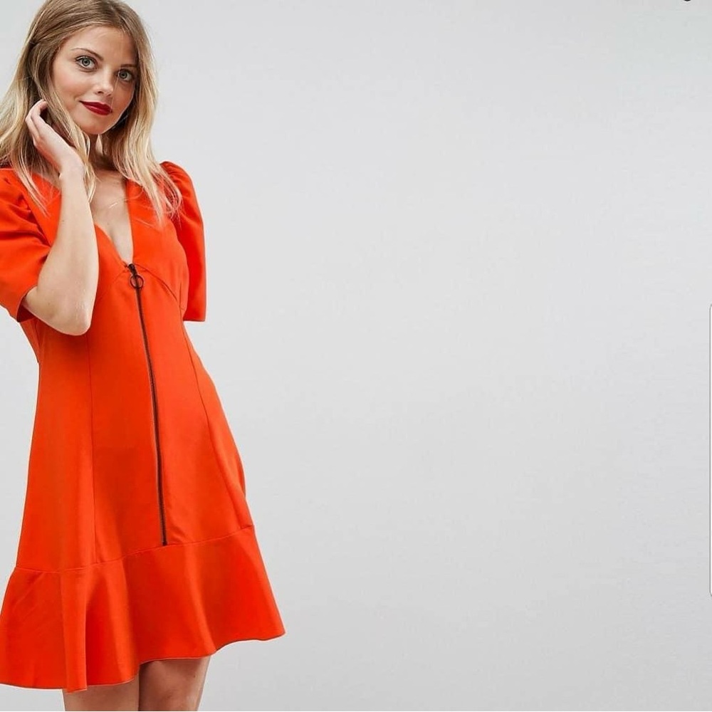 ASOS zip front dress mini dress